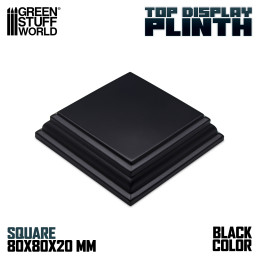 Base de Madera Cuadrada Negra 8x8 cm | Pedestales Cuadrados