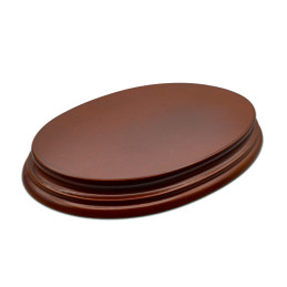 Oval Display Plinth 17x11 cm - Hazelnut Brown | Oval Plinths