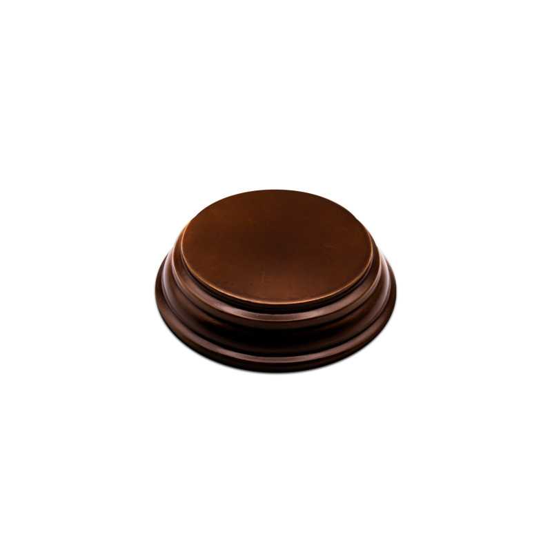 Round Top Display Plinth 4x4 cm - Hazelnut