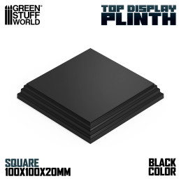 Quader Holzsockel 10x10 cm - Schwarz | Quadratischer Ausstellungssockel