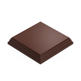 Quader Holzsockel 10x10 cm - Haselnussbraun