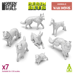 Kriegshunde Harz Set 1:35 | Tierische Bits