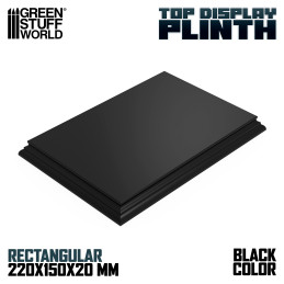 Rectangular Top Display Plinth 22x15 cm Black