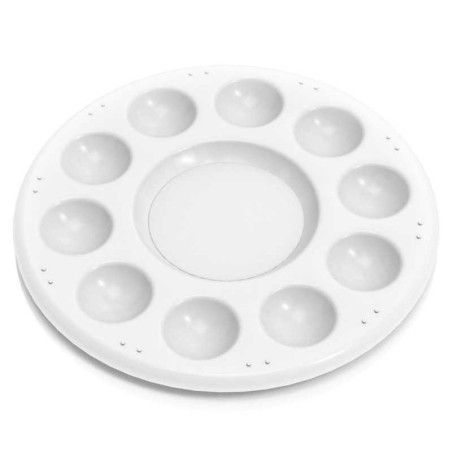 Palette De Peinture Ronde En Aluminium Uxcell – 6,7 Cm, 10 Puits Pour Mélange