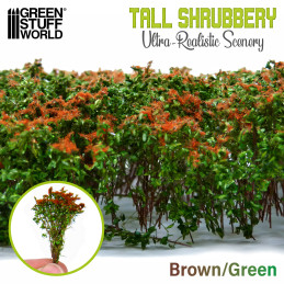 Tall Shrubbery - Brown Green | Scenery and Resin