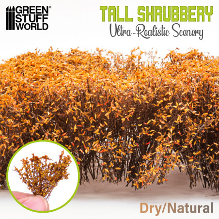 Green Stuff World - Arbuste Haut "Tall Shrubbery" Automne Jaune - Accessoire Maquette & Diorama