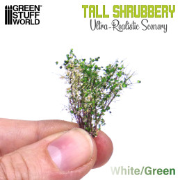 Tall Shrubbery - White Green | Scenery and Resin