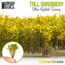 Tall Shrubbery - Yellow Green | Scenery and Resin