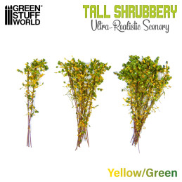 Tall Shrubbery - Yellow Green | Scenery and Resin