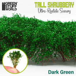 Tall Shrubbery - Dark Green | Scenery and Resin
