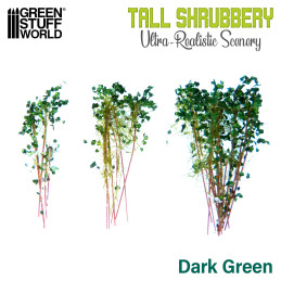 Tall Shrubbery - Dark Green | Scenery and Resin