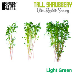 Tall Shrubbery - Light Green | Scenery and Resin