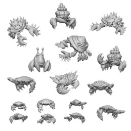 Collection de crabes en résine | Crabes miniatures 1:48-1:35