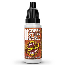 Rust oxidizer and oxidant medium for real rust effects