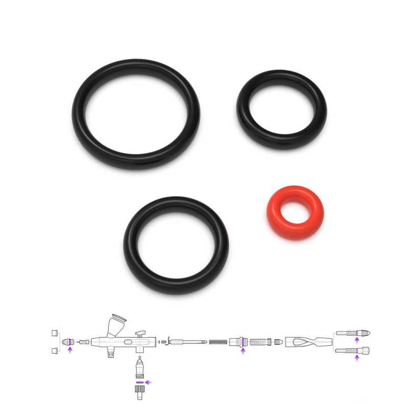 Schwarze O-Ringe für Mobius-Airbrush von Gaahleri Schwarze O-Ringe für Mobius-Airbrush von Gaahleri
