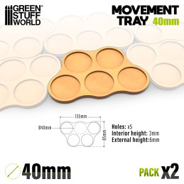 Plateaux de Mouvement MDF 40mm x5 - Horde