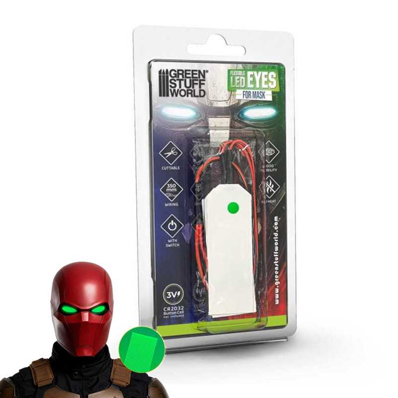 Ojos LED flexibles Cosplay - Verde Ojos LED flexibles Cosplay - Verde