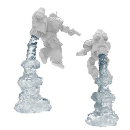 Humos para Jetpacks transparente modular compatible con Warhammer 40k y otros Wargames de escala 1:48