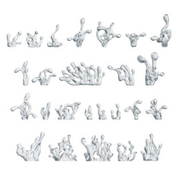 Set stampato in 3D - Effetto spruzzi