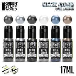 Acrylfarben metallic set - Silber | Metall farben