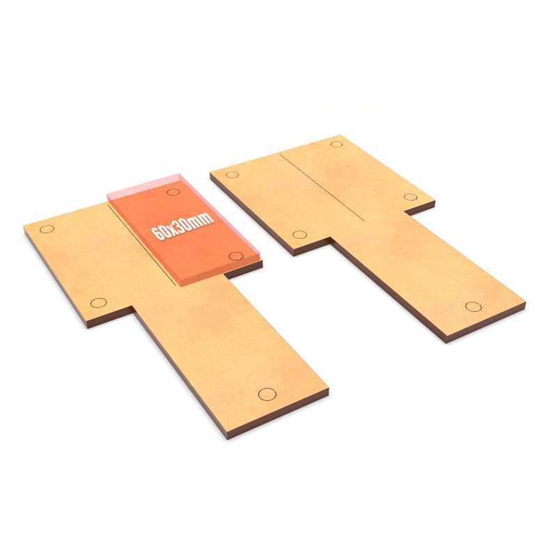 Vassoi di Movimento MDF Old World Slimfit 60x120mm 1x2