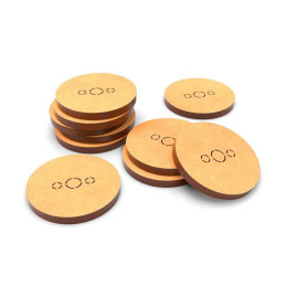 30 mm runde MDF Basen