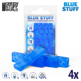 Blau Stuff Sofort Abformmasse - 4 Streifen | Wiederverwendbare BLUE STUFF