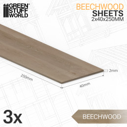 Buche Holzlaminat 2x40x250mm | Holzplatten