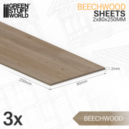Beechwood sheet 2x80x250mm | Wood sheets Beechwood sheet 2x80x250mm | Wood sheets
