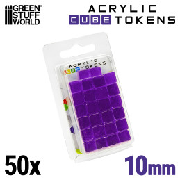 Purple Cubes 10mm Gaming Tokens and Meeples