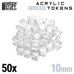 Gaming Tokens - Transparente Würfel 10mm | Brettspielmarken