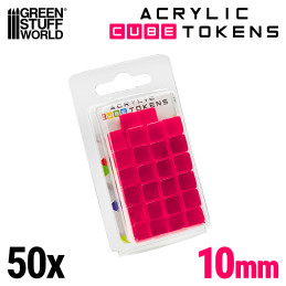 Jetons - Cubes Roses 10mm | Jetons et Meeples de jeu de société
