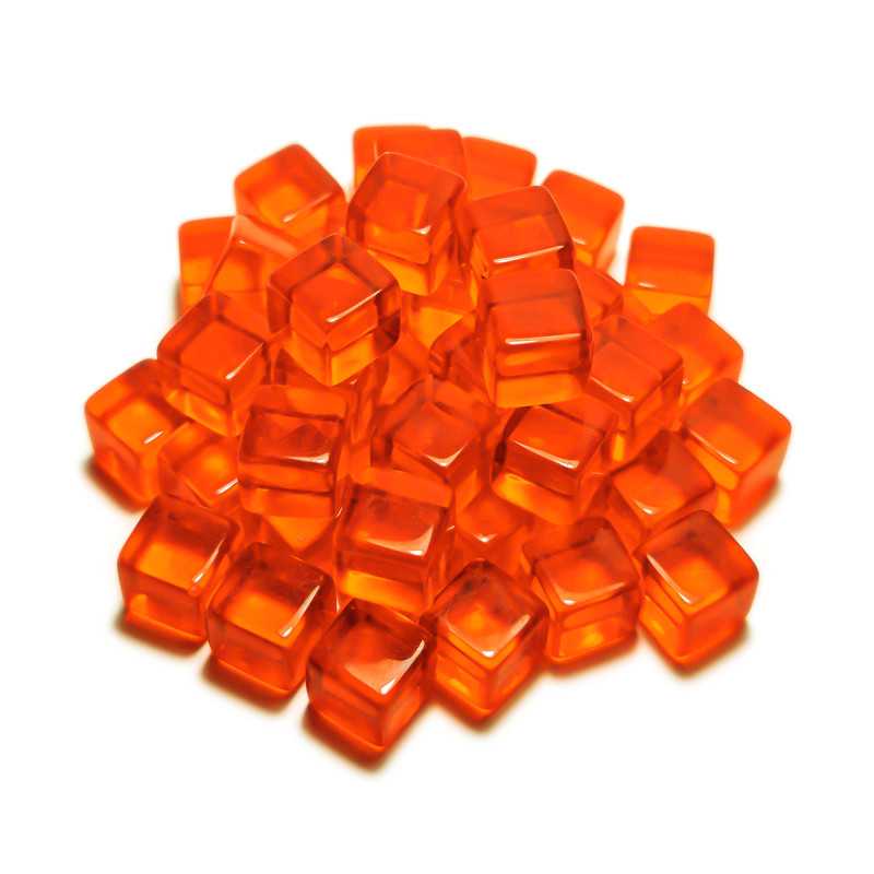 Jetons - Cubes Orange 10mm | Jetons et Meeples de jeu de société