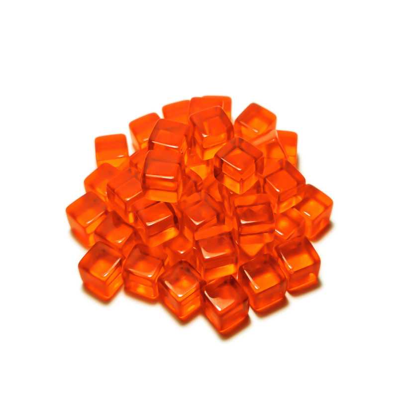 Token Cubos - Naranja 8mm Tokens y Fichas de Juegos