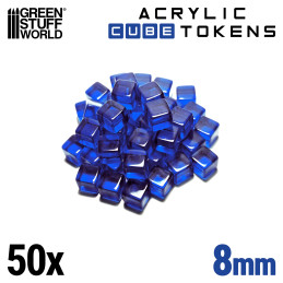 Tokens Cubetti da 8 mm - Blue