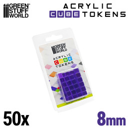 Violet Cube tokens 8mm | Gaming Tokens and Meeples