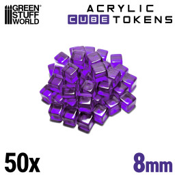 Violet Cube tokens 8mm | Gaming Tokens and Meeples