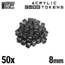 Tokens Cubetti - Nero 8mm | Token e Gettoni da Gioco