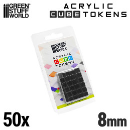 Tokens Cubetti - Nero 8mm | Token e Gettoni da Gioco