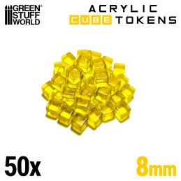 Tokens Cubetti da 8 mm - Giallo | Token e Gettoni da Gioco