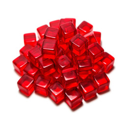 Red Acrylic Cube tokens | Gaming Tokens and Meeples