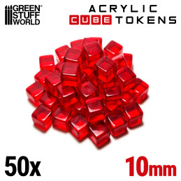 Jetons Cubes Rouges | Jetons et Meeples de jeu de société