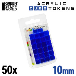 Blue Acrylic Cube tokens | Gaming Tokens and Meeples