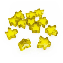 Meeples 16x16x8mm - Jaune | Jetons et Meeples de jeu de société