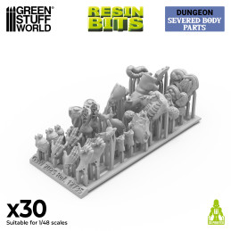 Partes de cuerpos mutilados 1:48 | Miembros humanos cortados para dioramas y maquetas