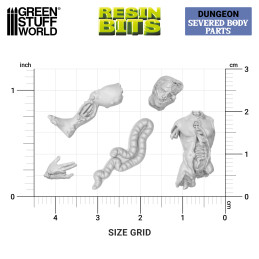 Partes de cuerpos mutilados 1:48 | Miembros humanos cortados para dioramas y maquetas