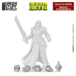 Teschi con elmi in Resina | Trench Crusade e Warhammer compatibili