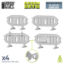 Plastic Barricades printed in 3D for miniatures and Wargames