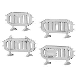 Plastic Barricades printed in 3D for miniatures and Wargames