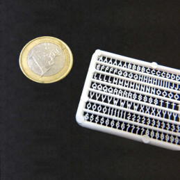 Lettres et nombres 2 mm | Lettres et chiffres Modelage